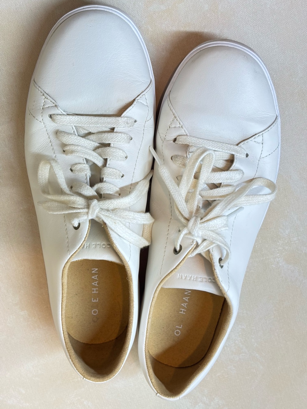 Cole Haan Grand 0 White Leather Lace-Up Women’s Sneakers, size 11
